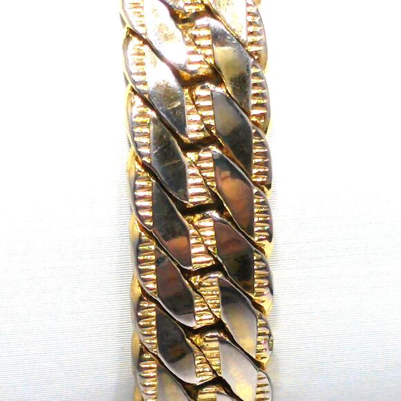 Vintage Napier Bracelet, Gold Plated Herringbone Chain, 1980s, 7 1/4" - Picture 8 of 10